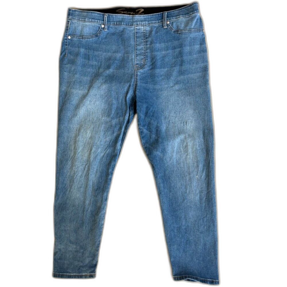 Seven7 Womens Seamless Pull-On Skinny Jeans